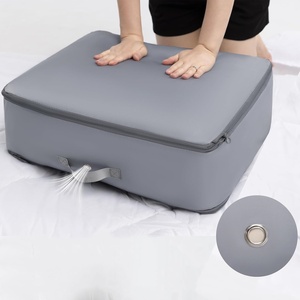Ropa de cama compresible Bolsas de almacenamiento grises Cubos de embalaje Equipaje Bolsa organizadora de embalaje de viaje - Product Image 1