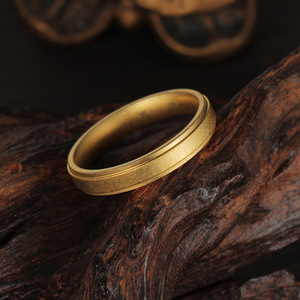 <span class=keywords><strong>Bague</strong></span> <span class=keywords><strong>de</strong></span> <span class=keywords><strong>mariage</strong></span> pour homme en acier inoxydable 304 mat, plaqué or, à dôme et à marches, largeur 3/4/5/8 mm, simple et empilable - Product Image 4