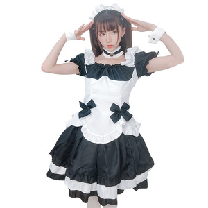 Disfraz de Cosplay de Sirvienta de Chocolate en Blanco y Negro, Vestido de Princesa Lolita para Mujer, Ropa de Escenario Primavera 2025 - Product Image 1