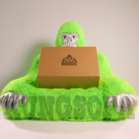 Nouvel article d'usine grande décoration chaise de singe King Kong pliante gonflable salon canapé gorille canapé-lit gorille