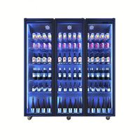 Refroidisseur à bière vertical à refroidissement par air avec portes en verre trempé pour les magasins de proximité, les hôtels et les restaurants