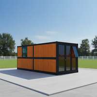 Maisonnette préfabriquée moderne pliable de 20 pieds en panneaux sandwich, écologique et extensible, idéale pour les zones froides en hiver