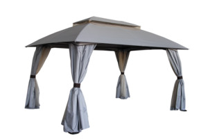 Rome Post Gazebo Carpa <span class=keywords><strong>de</strong></span> jardín <span class=keywords><strong>de</strong></span> gran tamaño con malla y cortina Tubo <span class=keywords><strong>de</strong></span> acero para exteriores Marco <span class=keywords><strong>de</strong></span> aluminio Ocasión <span class=keywords><strong>DE</strong></span> BODA Arco Pérgola - Product Image 5