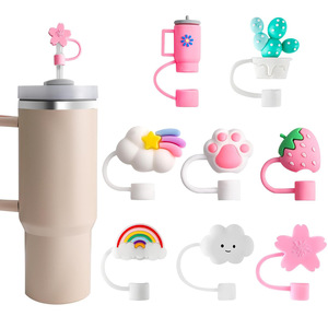 Tampas de Canudo de Cartoon Fofas de 10mm à Prova de Poeira Reutilizáveis de Grau Alimentício para Copos de Gelo Manter Limpo Uso em Casa Escritório ao Ar Livre - Product Image 5