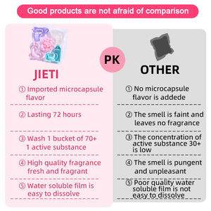 High Quality Custom Label 3 In1 10g Love Cherry Blossoms Smelling Washing Capsules Liquid Water Soluble Laundry <b>Detergent</b> Pods - Product Image 2