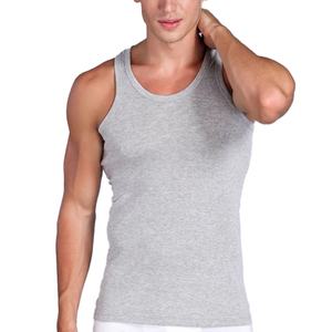 เสื้อกล้ามออกกำลังกายผู้ชาย สีขาว ทรงเข้ารูป ผ้าสแปนเด็กซ์ เสื้อกีฬา เสื้อกล้ามฟิตเนส เสื้อกล้ามยิม - Product Image 2