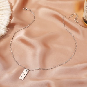 1 paire collier romantique en acier inoxydable, chaîne croisée pour Couples, roi reine promesse éternelle, cadeau de saint-valentin, pendentif bijoux - Product Image 5