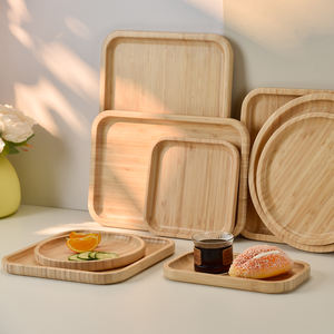 Itens Quentes Personalizados Inquebrável Placa De Bambu Clássico Placa De Madeira Maciça para Pratos Petiscos Sobremesas - Product Image 2