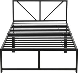 <span class=keywords><strong>Cama</strong></span> Metálica Individual de <span class=keywords><strong>90</strong></span> x 200 cm con Espacio de Almacenamiento Debajo del Marco, Acero Negro - Product Image 4