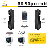 Système de Haut-Parleurs Line Array de Scène L-solution V12&V18S-A, Puissance de Sortie 4000W, Équipement Sonore Complet pour Groupe avec Coffret en Contreplaqué de Bouleau