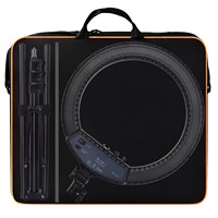 Lampu Cincin LED Profesional 18 Inci dengan Tripod Stand, Dapat Diredupkan 3200K-5600K, Pencahayaan Fotografi untuk Penata Rias dan Siaran Langsung