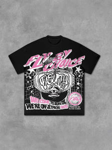 <span class=keywords><strong>T</strong></span>-<span class=keywords><strong>shirt</strong></span> graphique court pour homme, coupe ample, coton lourd 300 g/m², coupe classique, <span class=keywords><strong>blanc</strong></span>, <span class=keywords><strong>t</strong></span>-<span class=keywords><strong>shirt</strong></span> anime avec logo en sublimation - Product Image 3