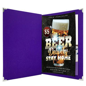 Porte-menu personnalisable A4 A5 avec vis, qualité supérieure, prix d'usine, pour restaurant - Product Image 1