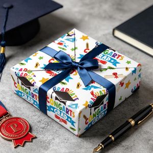 White color printed graduation season gift wrapping <b>paper</b> customizable gift wrapping <b>paper</b> graduation gift wrapping <b>paper</b> - Product Image 4
