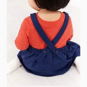 So Cute Spring And Autumn Jersey Bretelles Robes pour bébés filles Robe globale en coton biologique - Product Image 4