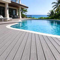 Planches de terrasse en composite WPC modernes antidérapantes pour l'extérieur, imperméables, durables pour patio et parc