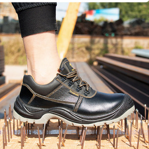2026 New Trend Steel Toe Safety Shoes Men Anti-smashing Puncture-proof <strong>Leather</strong> Industrial <strong>Work</strong> <strong>Boots</strong> for Construction - Product Image 4