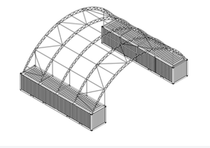 Abri de conteneur à double treillis robuste Baosheng 40*70 pieds, bâche en <span class=keywords><strong>PVC</strong></span> résistante aux intempéries pour entrepôt industriel - Product Image 3