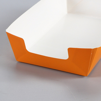 Einweg-Orange-Pappschalen für Lebensmittel mit individuellem Logodruck für BBQ, Restaurant, Grill, Bar, Takeaway, Catering, Party
