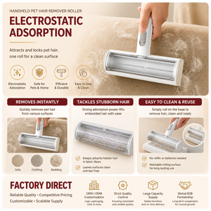 Cepillo electrostático de plástico ecológico fácil de usar para eliminar el pelo de <span class=keywords><strong>perros</strong></span>, disponible en stock. - Product Image 6