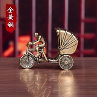 Ornements en laiton, tricycles à propulsion humaine, modèles rétro pour salon, décorations créatives pour le bureau, 1 pièce
