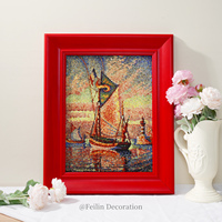 Tableau mural rectangulaire en bois imprimé haute définition, style shabby chic bohème, fait main, finition peinte (plusieurs tailles disponibles, noir)