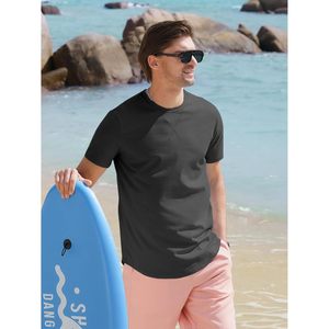2025 Lot de 2 t-shirts à col rond en coton pour hommes Hipster Hip Hop Longline Tees avec poids de 240 et 280 grammes Méthodes d'impression d'écran - Product Image 5