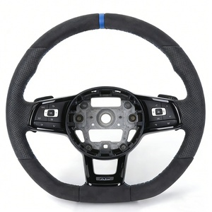 Alcantara Leather lenkrad พวงมาลัยสำหรับ VW <span class=keywords><strong>Golf</strong></span> Passat POLO Beetle MK7 MK7.5 B6 R7 GTD GTE TDI - Product Image 1