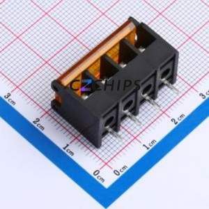 DBT50G-6.35-4P-BK-P OGC Barrier Terminal Block Through hole Component (THT),P=6.35mm Connector Three Sides 6.35mm 1x4P Edge Pin - Product Image 2