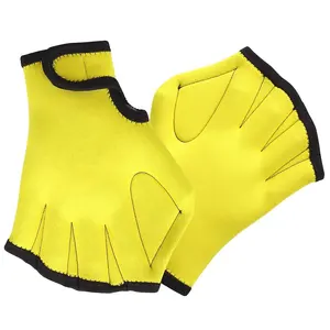 Solid Color Custom Brand High Quality Swimming Gloves Wear Resistant Trendy Ultra Soft Comfortable Pools Swim Gloves