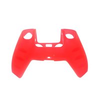 Étui en caoutchouc de couleur rouge solide, housse de protection souple en silicone pour manette PS5, protection de manette de jeu