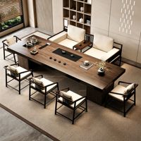 Nouvelle table à thé en bois massif de style chinois pour salon, bureau, réception et salle de réunion - ensemble table et chaises haut de gamme