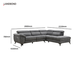 <span class=keywords><strong>Canapé</strong></span> <span class=keywords><strong>d</strong></span>'<span class=keywords><strong>angle</strong></span> électrique inclinable en cuir véritable doux pour la peau avec rangement, idéal pour les hôtels et les salons - Product Image 2