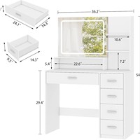 Table de toilette en bois massif de luxe léger, style chinois moderne, table de maquillage avec rangement, commode à tiroirs, lumière intégrée