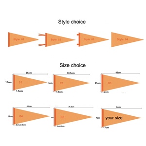 Custom Sublimation <strong>Blank</strong> Without Printing Team Soccer <strong>Pennant</strong> Polyester <strong>Blank</strong> <strong>Felt</strong> <strong>Pennants</strong> - Product Image 2