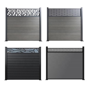 Clôture en composite bois-plastique, poteau en <span class=keywords><strong>aluminium</strong></span>, décoration extérieure, <span class=keywords><strong>panneau</strong></span> de clôture WPC à lattes pour l'intimité - Product Image 3