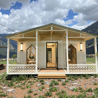 Maison préfabriquée modulaire en acier de luxe de 20 pieds/40 pieds, design contemporain, extensible et pliable
