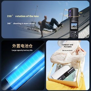 HD 6K Handheld Action <b>Camera</b> EIS Anti-Shake Dual Rotating Lenses WIFI Connectivity Large Battery Day <b>Night</b> <b>Vision</b> CMOS MicroSD - Product Image 3