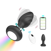 Plug anal lumineux LED à télécommande, vibrateur, stimulateur de prostate, jouets sexuels pour adultes, femmes et hommes