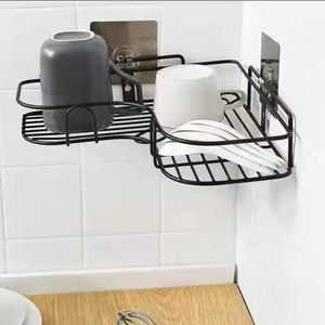 Kệ nhà tắm treo tường, kệ góc, giá đựng dầu gội, giá mỹ phẩm, giỏ thoát nước bằng sắt, giá để đồ nhà tắm - Product Image 4