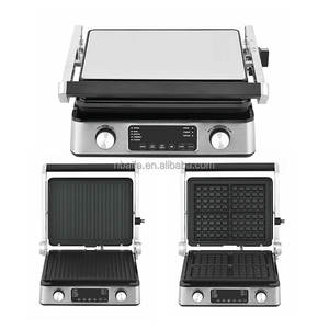 Aifa 2000W Contact Barbecue électrique Passe au lave-vaisselle Plaques réversibles Grille de presse à <span class=keywords><strong>viande</strong></span> en <span class=keywords><strong>fonte</strong></span> Grille de contact numérique - Product Image 4