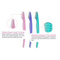 Rasoir à sourcils pliable en acier inoxydable pour femmes, tondeuse à sourcils avec poignée lisse, outil de précision pour la mise en forme des poils du visage