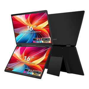 จอแสดงผล LCD แบบพกพาขนาด 16 นิ้ว พับได้ จอคู่ IPS ความละเอียด 1920x1200 FHD อัตราส่วนภาพ 16:10 - Product Image 1