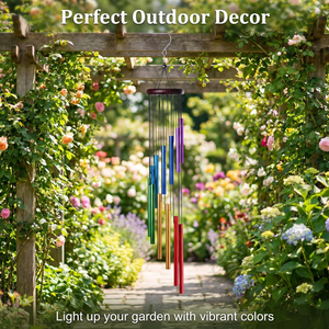 Campanelli a Vento Colorati da Esterno con 12 Tubi in Alluminio per Giardino, Patio, Balcone e Decorazioni per la Casa, Regalo per la Mamma - Product Image 6