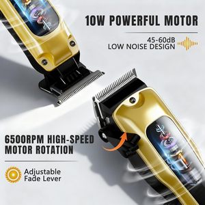 Cortadora de Pelo Eléctrica Inalámbrica Profesional con Pantalla LED, Batería de 1800 mAh, Cuchilla de Cerámica y Carcasa de Plástico para Uso Doméstico - Product Image 2