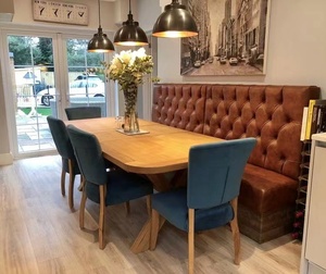 Ensemble de chaises et de canapés de salon de beauté, de boutique de vêtements, de restaurant, en métal et en cuir, design moderne et bon marché - Product Image 3