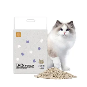 Fábrica China lahvopet superventas productos naturales tofu lovecat arena para gatos 6l 2,5 kg 1,5mm 2,0mm 2,5mm