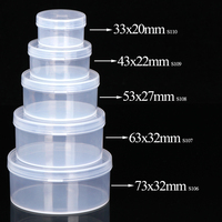 Boîte de rangement personnalisée WEISHENG avec logo, boîte de présentation ronde à charnières en PP, boîte d'emballage en plastique pour petits articles