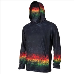 Sublimation Printing Quick Dry Polyester Performance Color Fishing Hoodie UPF 50 Hooded Fishing Shirt - Product Image 1