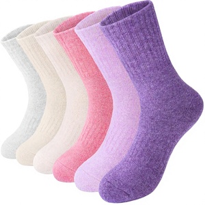 Chaussettes courtes décontractées en coton tricoté et fibre de bambou, couleur unie, absorbant la transpiration, pour femmes et hommes, automne - Product Image 4